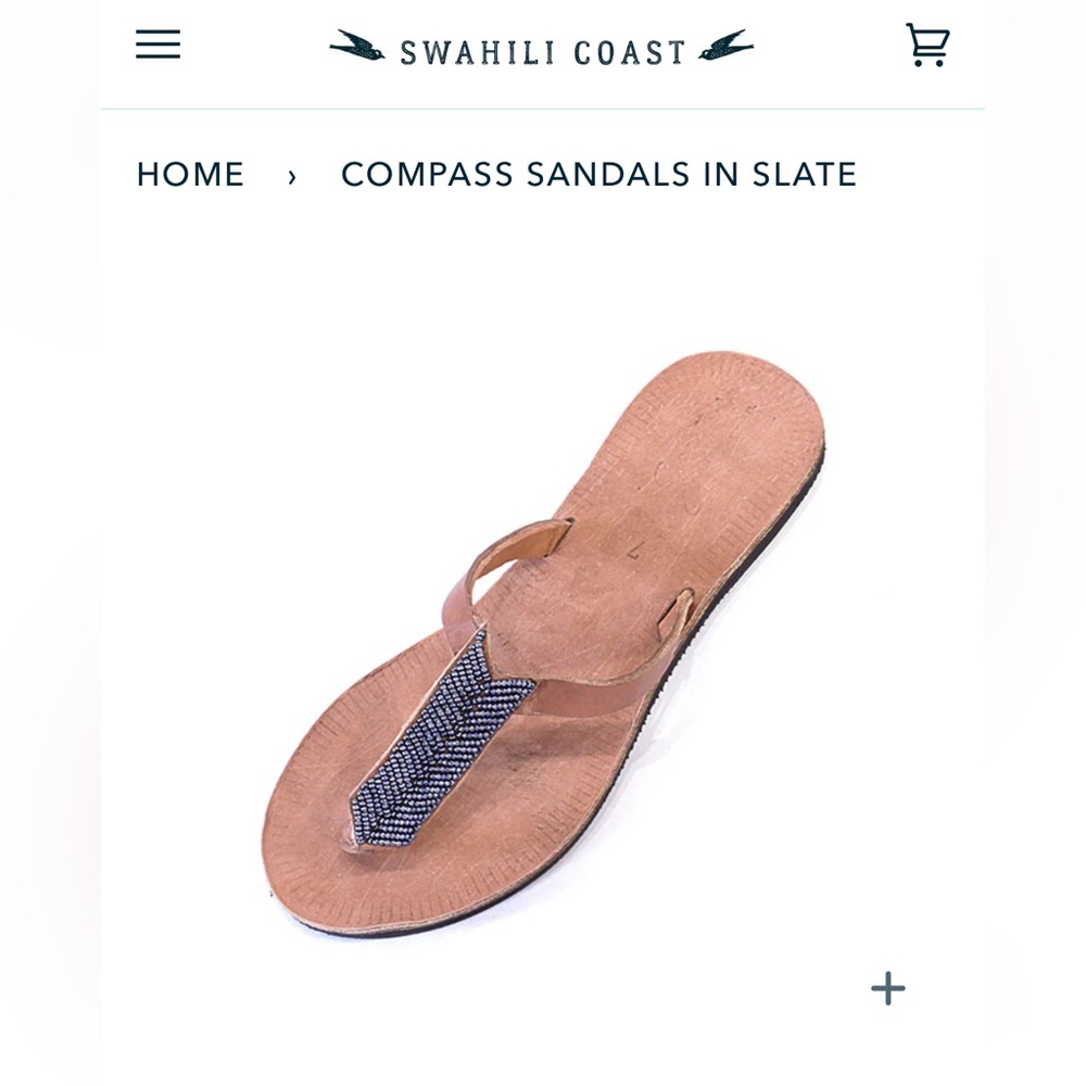 Swahili Coast Compass Sandals in Slate